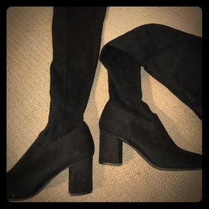 Women’s thigh high black boots